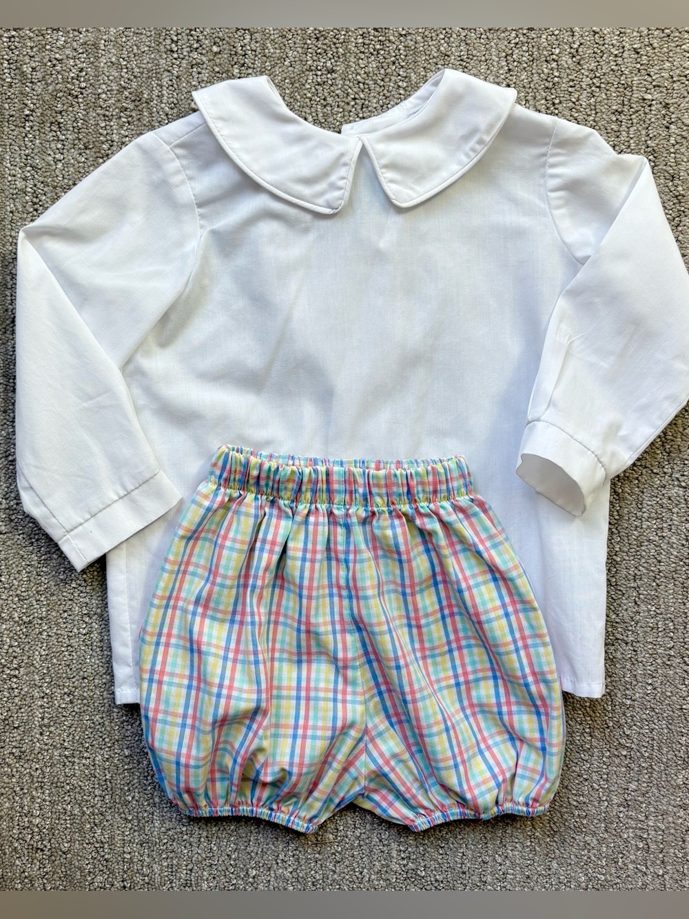 Boys Bubble Short And Peter Pan Top Bundle sz 12m and 2t